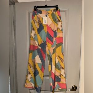 Abstract Wide Length Pants